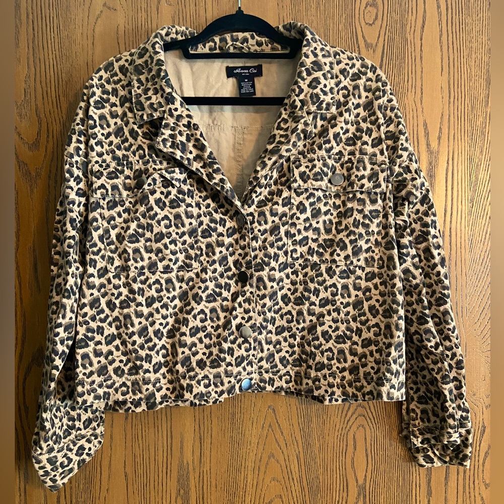 Cheetah Print Jean-Type Jacket